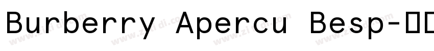 Burberry Apercu Besp字体转换